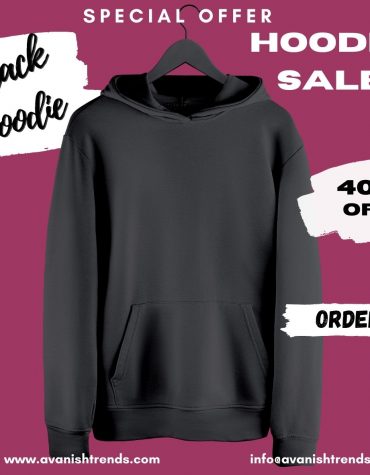 Avanish Trends Black Hoodie no Quote