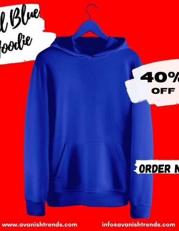 Avanish Trends Royal Blue Hoodie Front Side